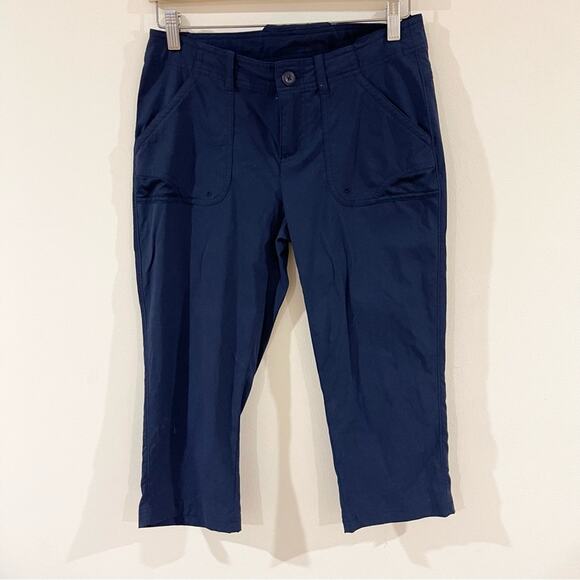 Columbia PFG Capri Cropped Pants Women’s size 4 Navy Blue - Picture 1 of 8